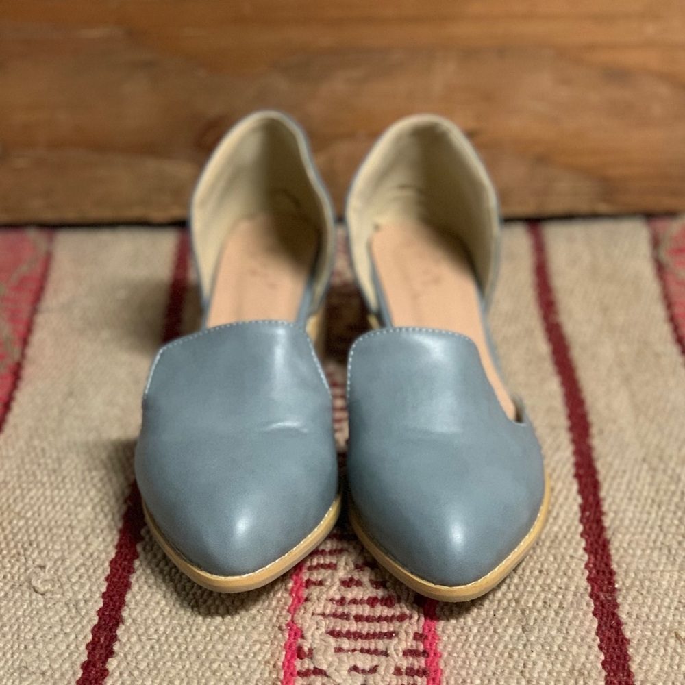 Grey/Blue 2 inch Block Heels